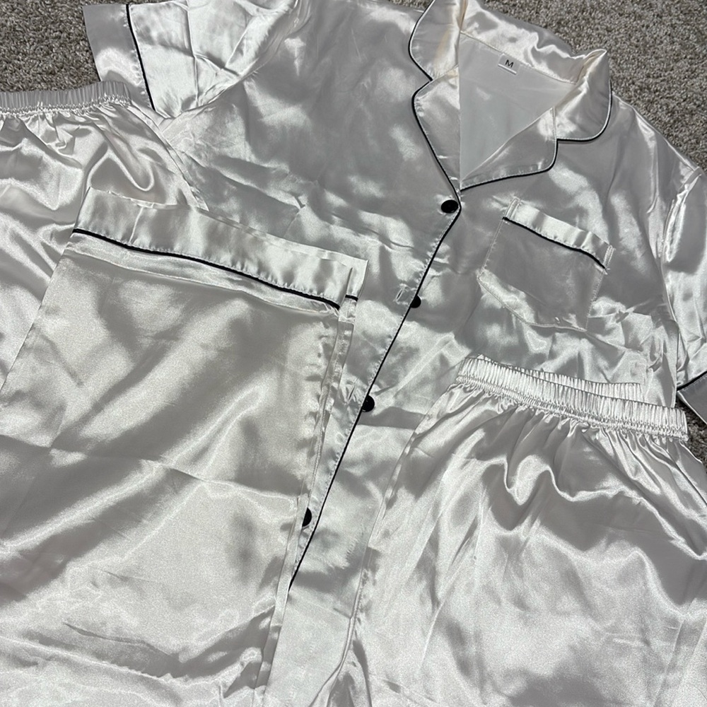White satin pj